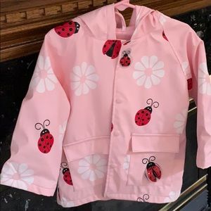Toddler Girls Ladybug Raincoat